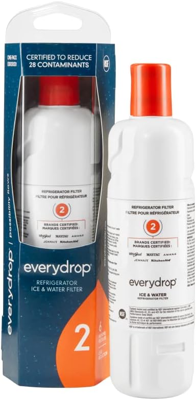 Everydrop by Whirlpool Ice and Water Refrigerator Filter 2, EDR2RXD1, Single-Pack